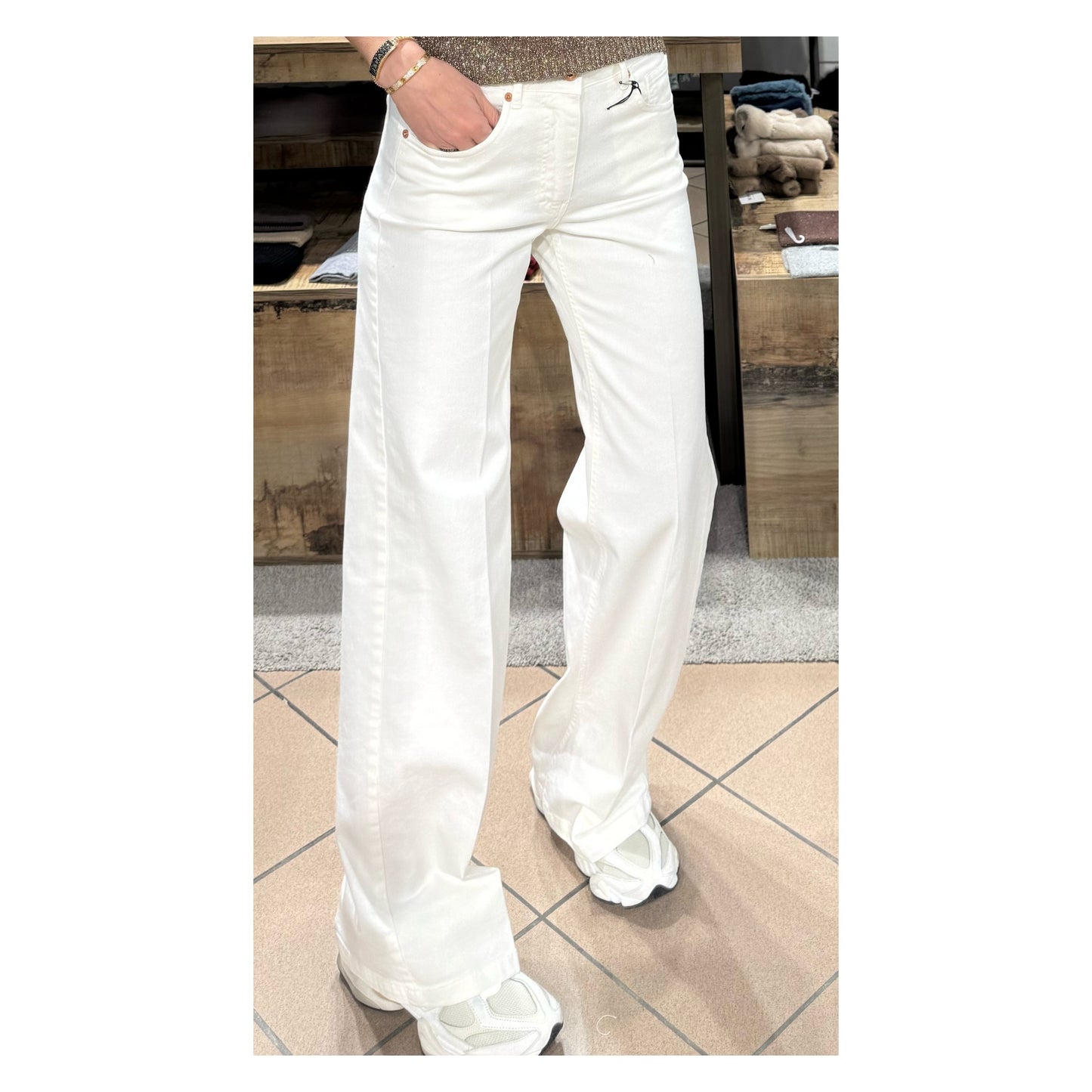 Bull denim palazzo elasticizzato - Tensione In