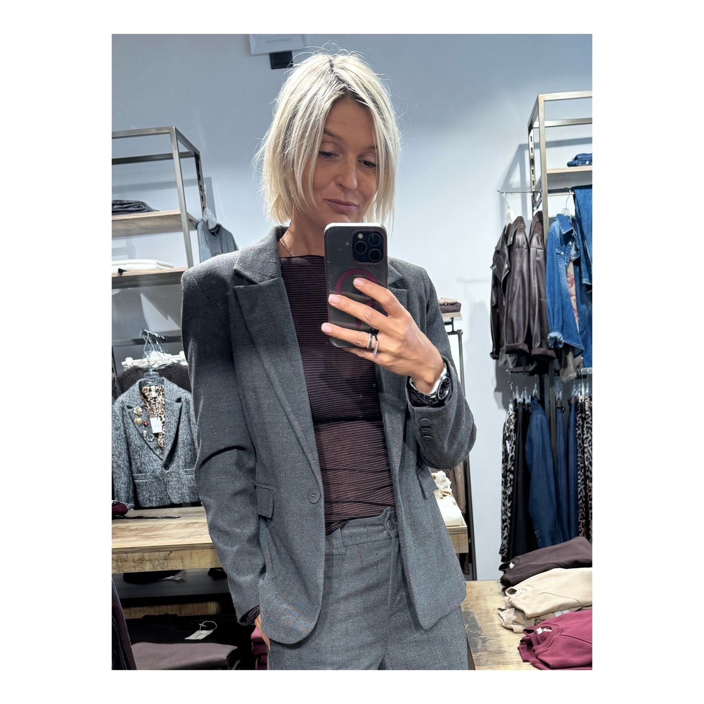 Blazer gessato - tensione in