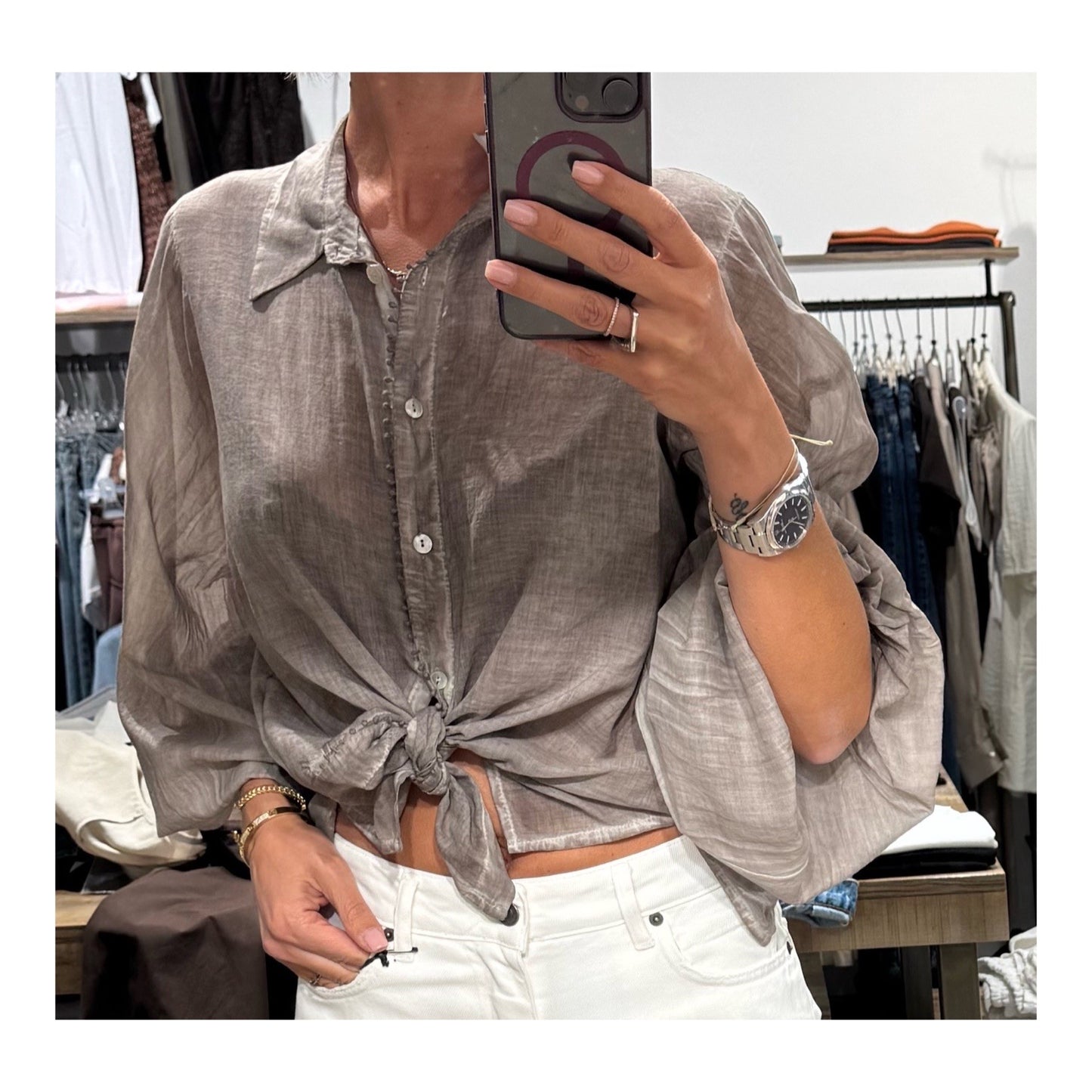 Camicia mussola con elastico manica sul fondo - Have One