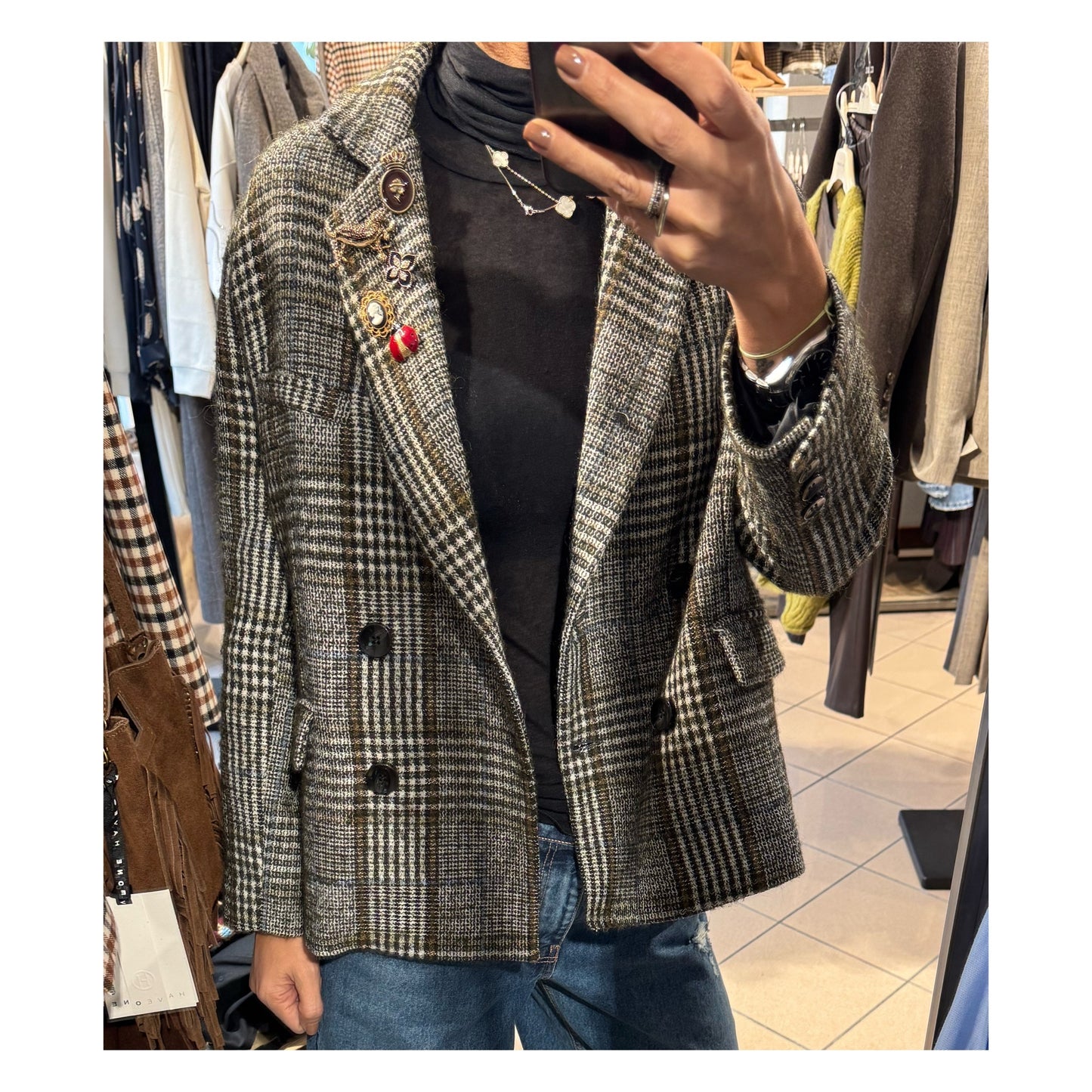 Giacca scatolina check - Tensione In