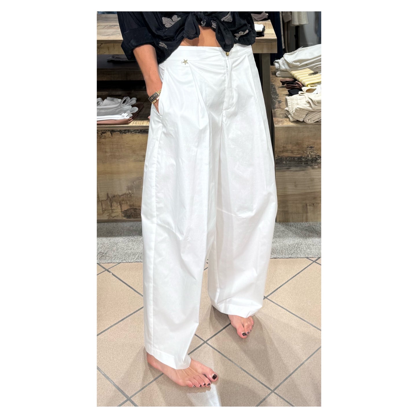 Panta barrell coulisse tela leggera - Souvenir