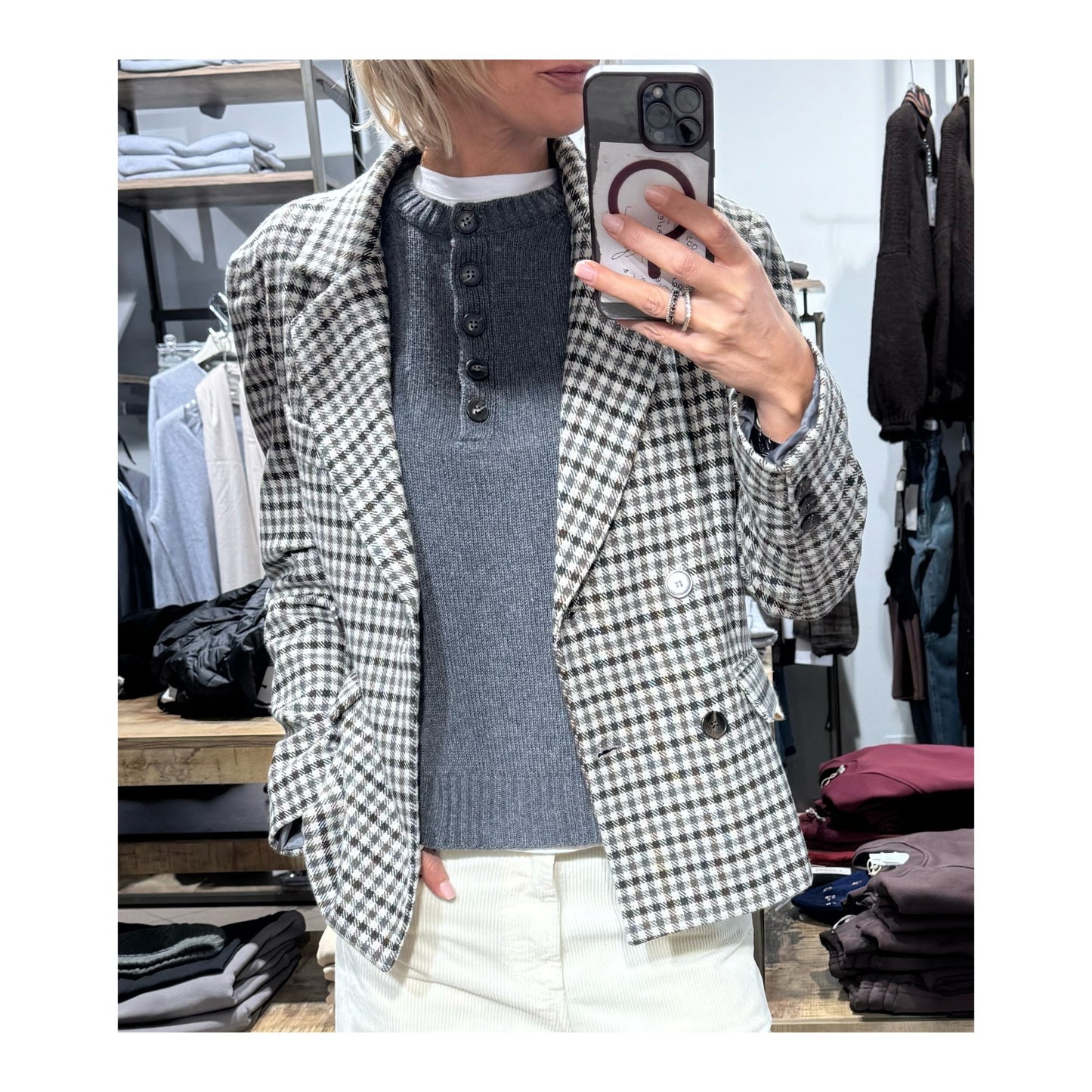 Blazer check dritto - Tensione In