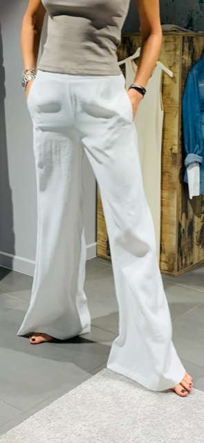 Pantalone bianco palazzo -Merci.