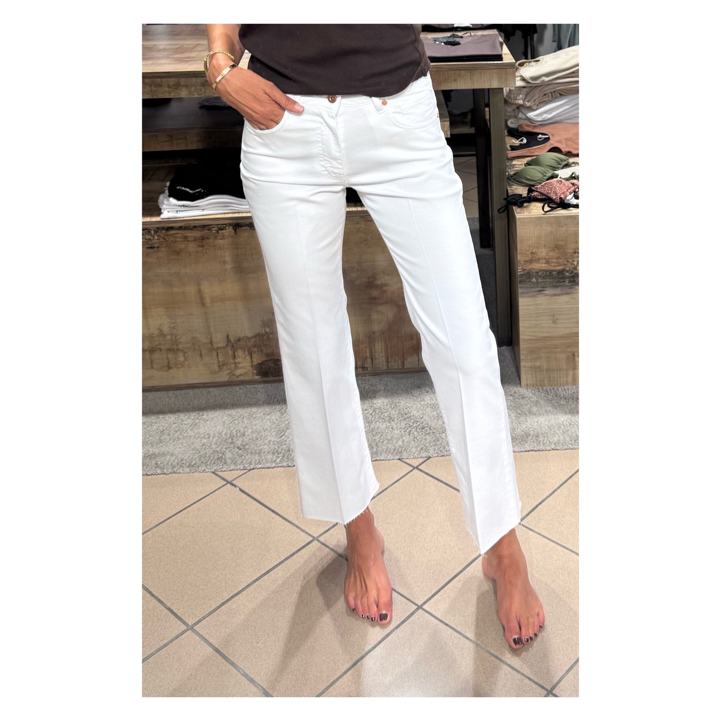 Panta trombetta elasticizzato - Tensione In