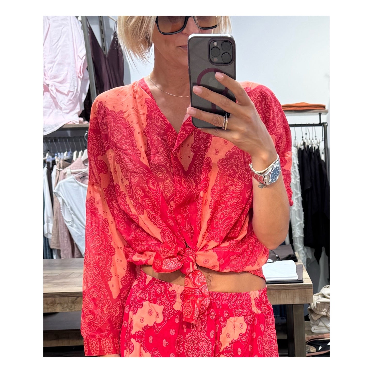 Camicia in mussola bandana - tensione in