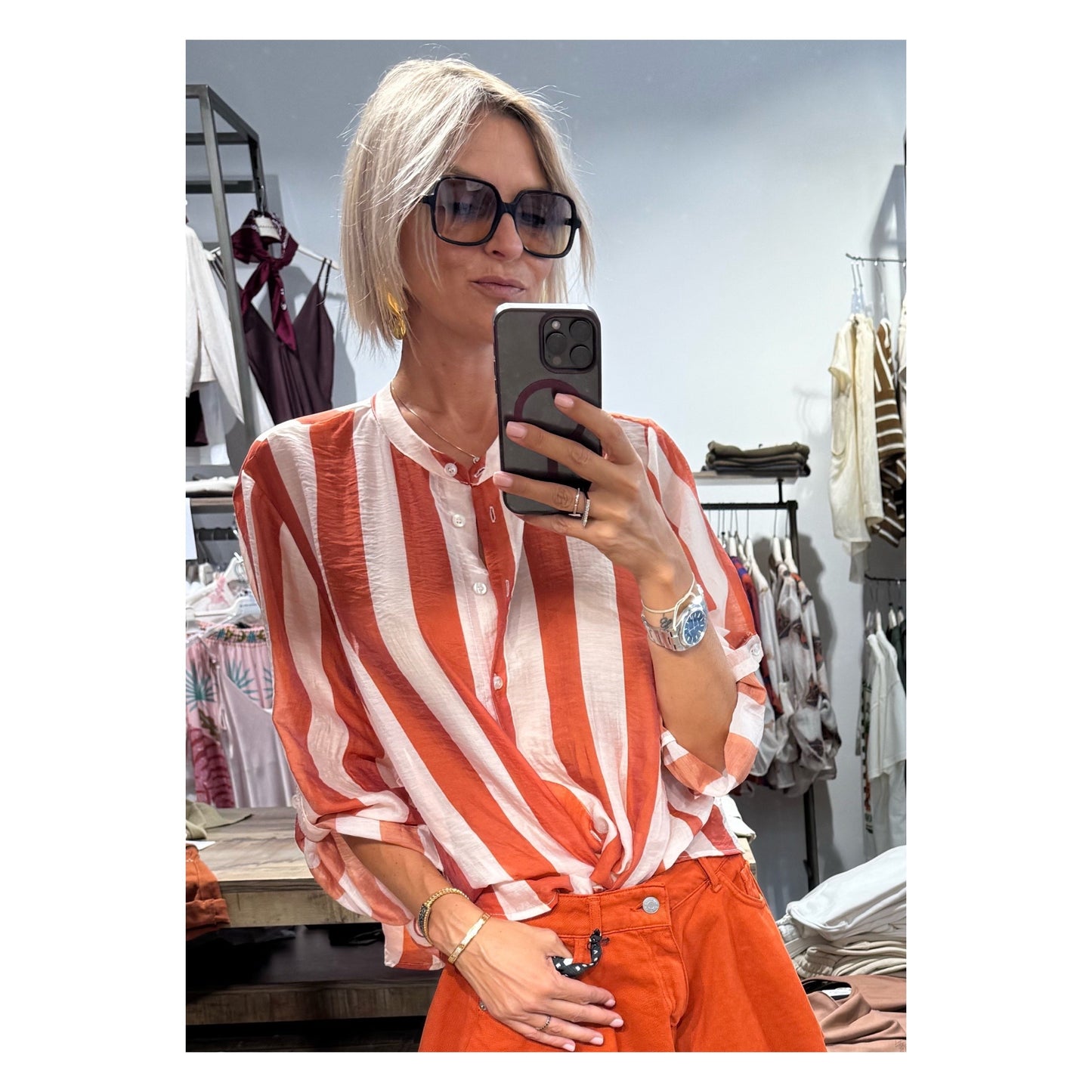 Camicia riga burro zucca - Haveone