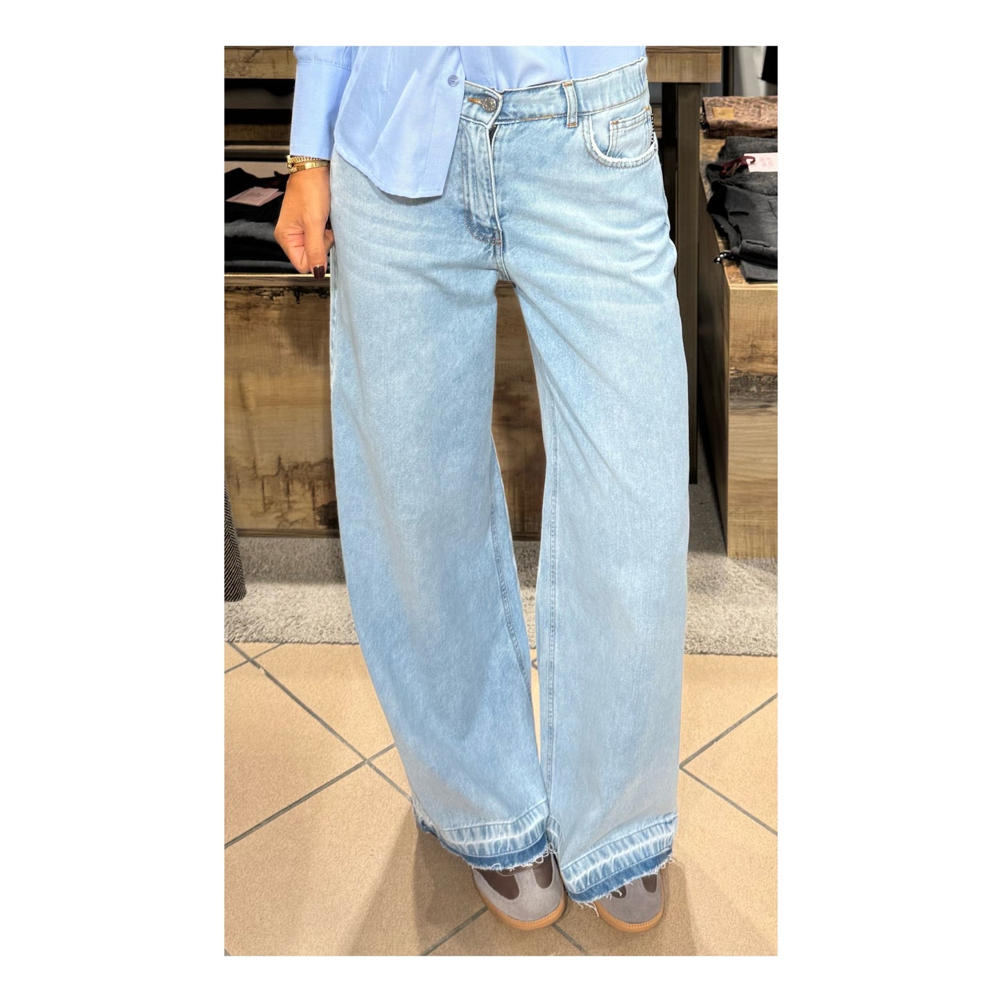 Denim Wide leg coulisse - Have one