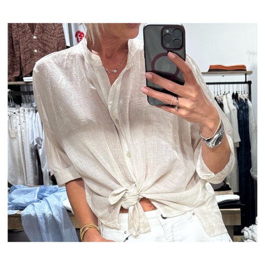 Camicia collo coreana mussola manica 3/4 - have one