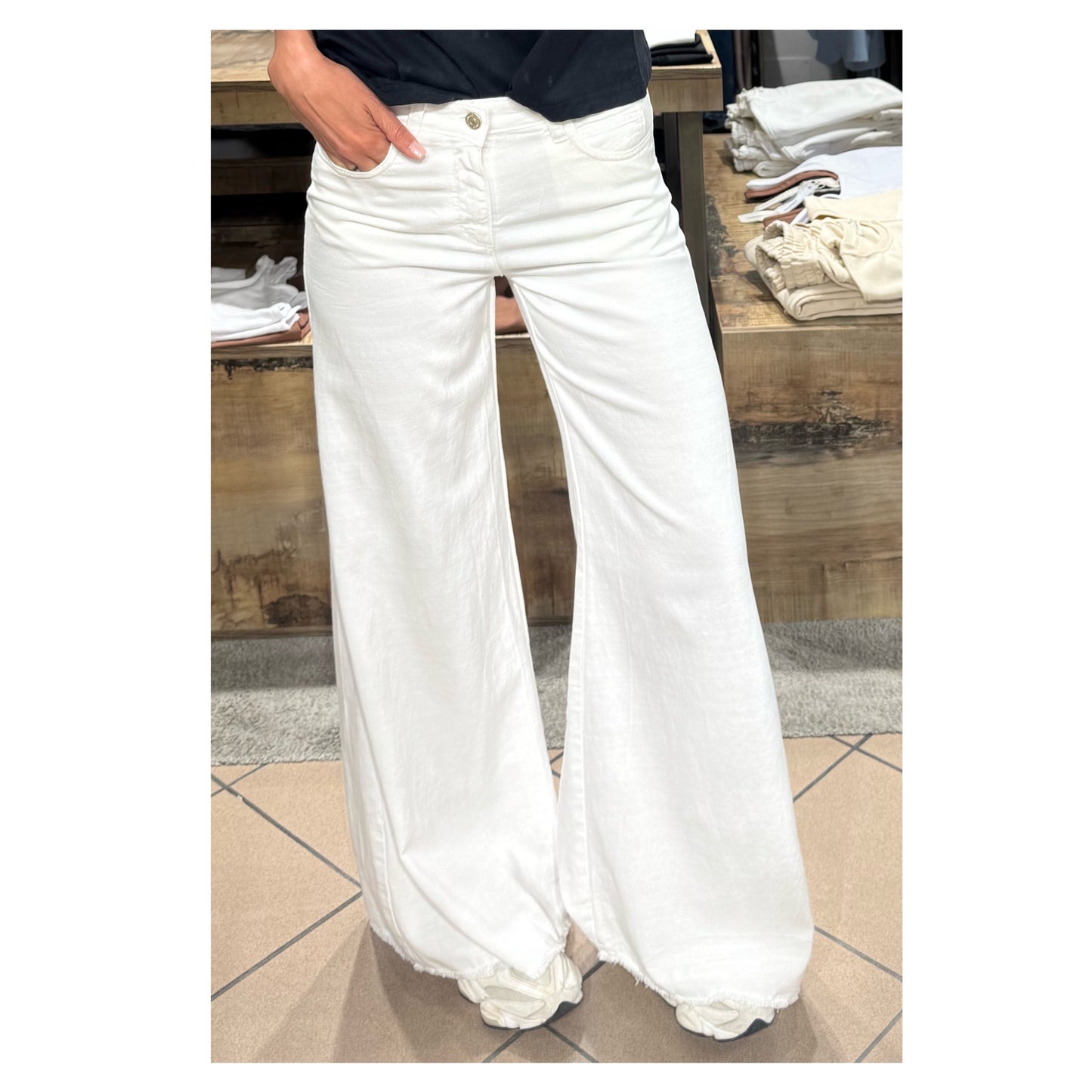 Pantalone a palazzo sfrangiato - Souvenir