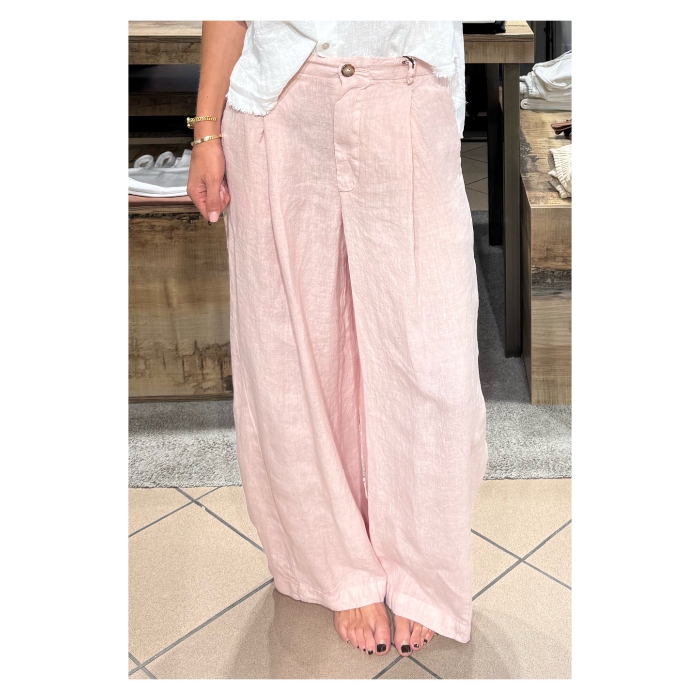 Pantalone barrel lino - Tensione In