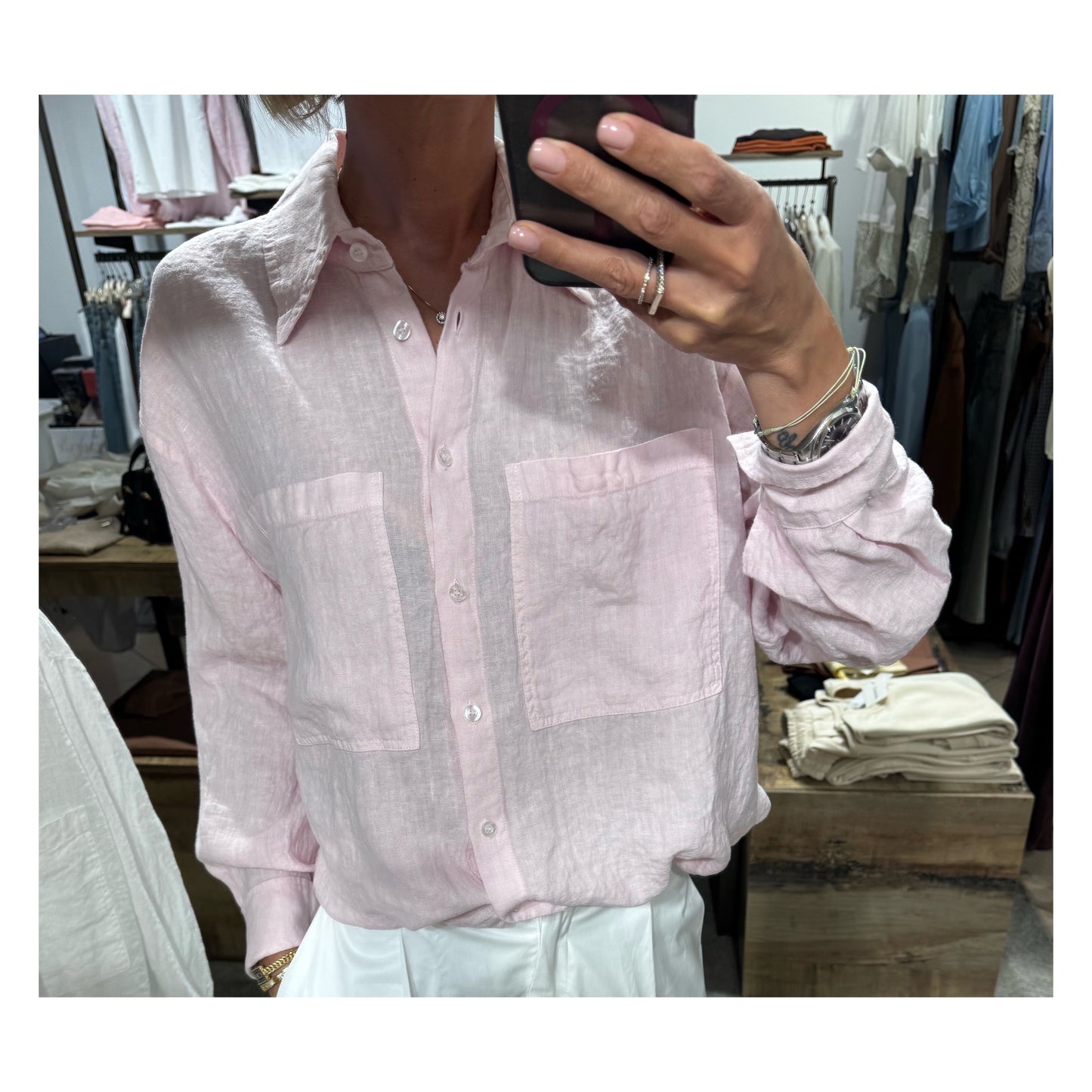 Camicia in lino con laccetto - Souvenir