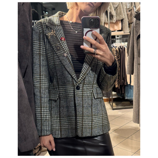 Blazer check monopetto - Tensione In