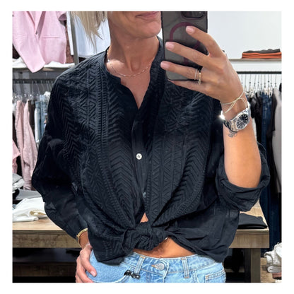 Camicia in mussola e seta - tensione in
