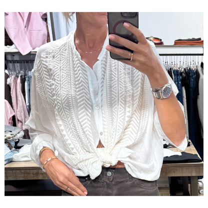 Camicia in mussola e seta - tensione in