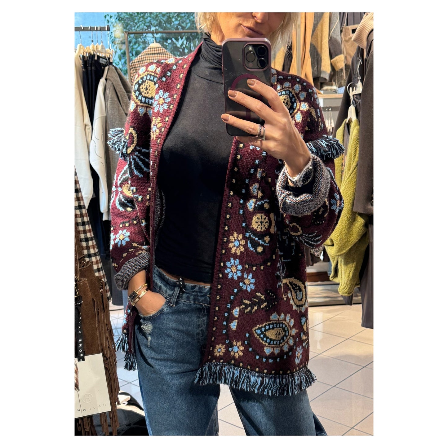 Cardigan sfrangiato - Tensione In