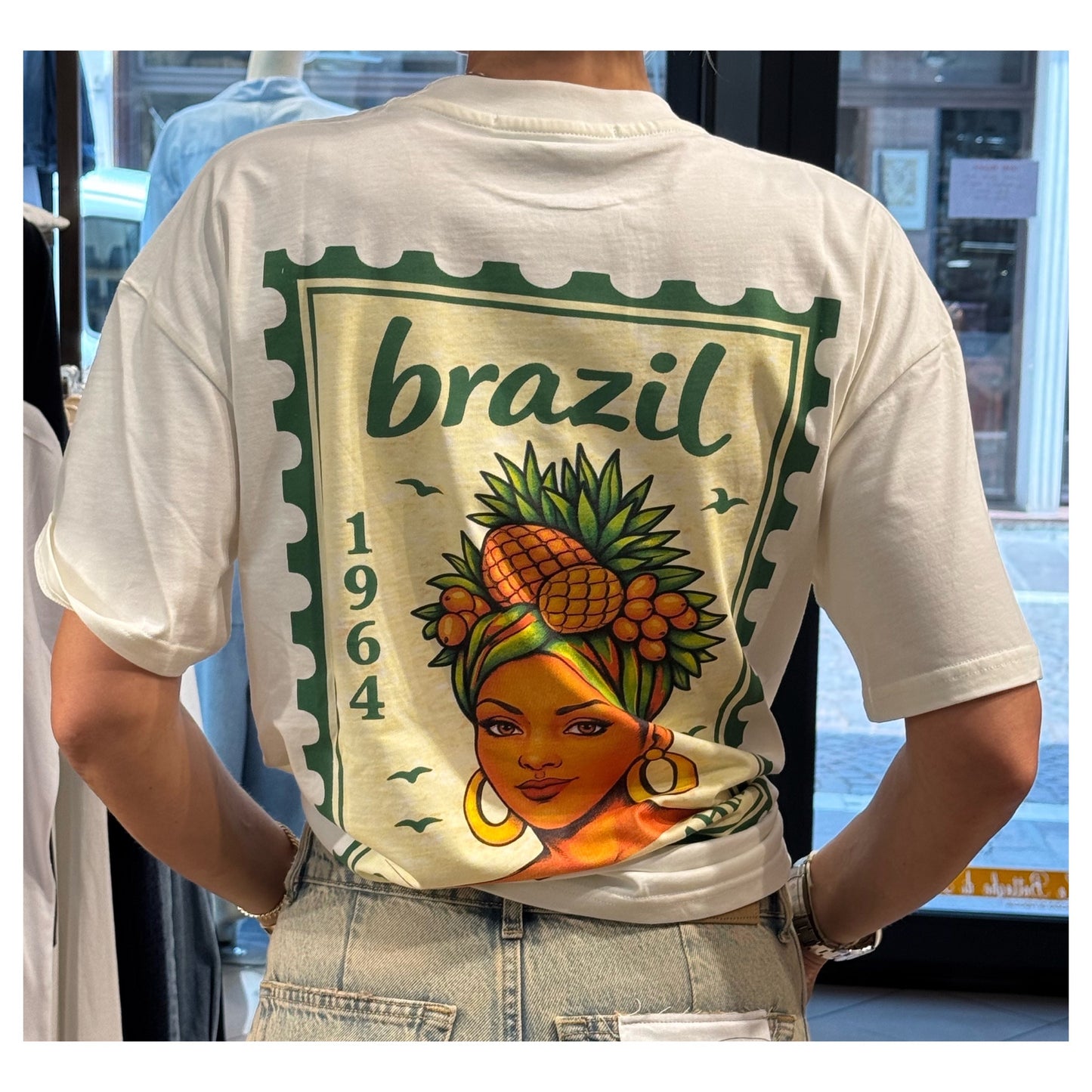 T-shirt girocollo stampa dietro - Haveone