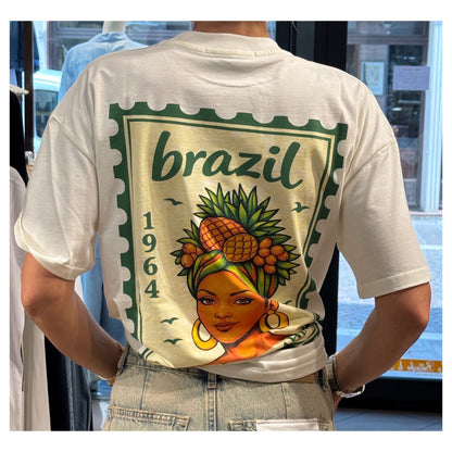 T-shirt girocollo stampa dietro - Haveone