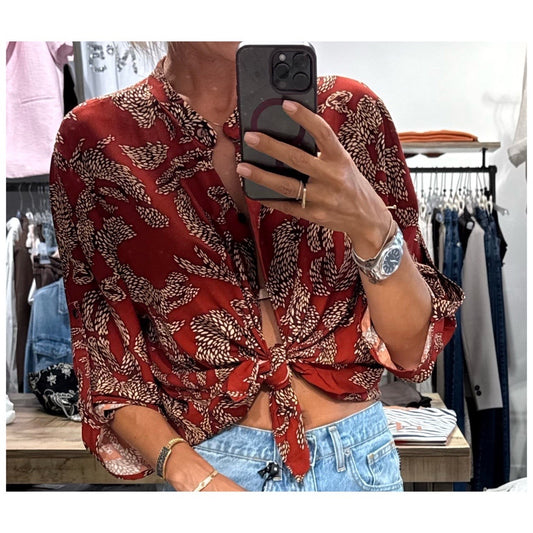 Camicia fantasia viscosa manica 3/4 - have one