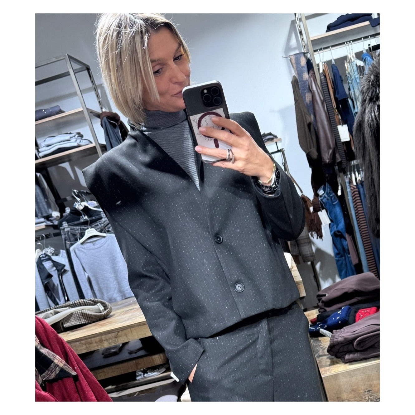 Blazer gessato lurex - Souvenir