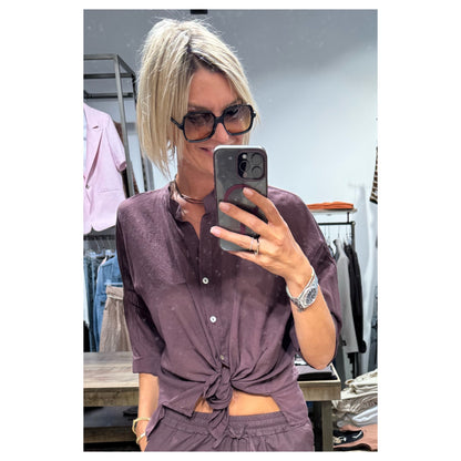Camicia collo coreana mussola manica 3/4 - have one