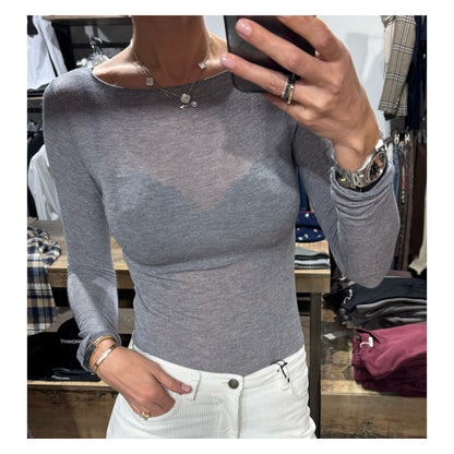 Body sottile misto cachemire - tensione in