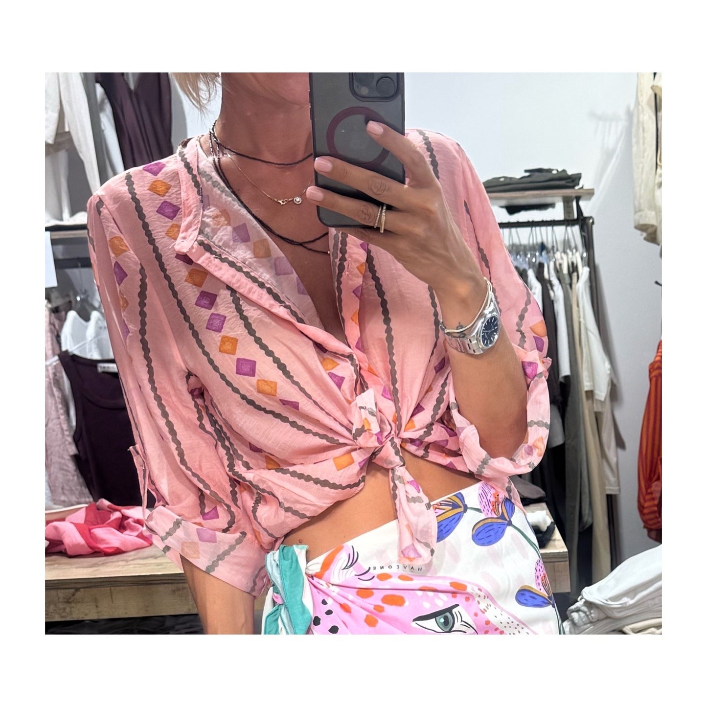 Camicia rosa viola  -  Haveone