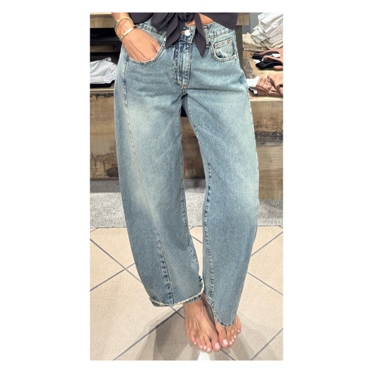Jeans barrell Lucy lavaggio medio - Haveone