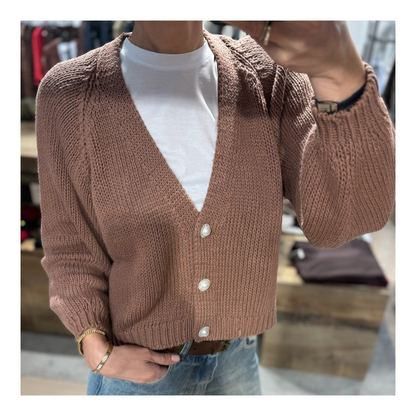 Cardigan bottone perla - Have One