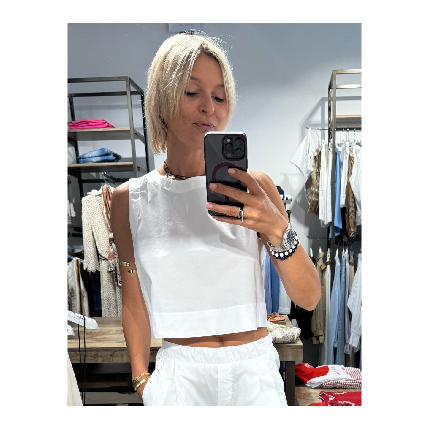 Top corto cotone - Tensione In