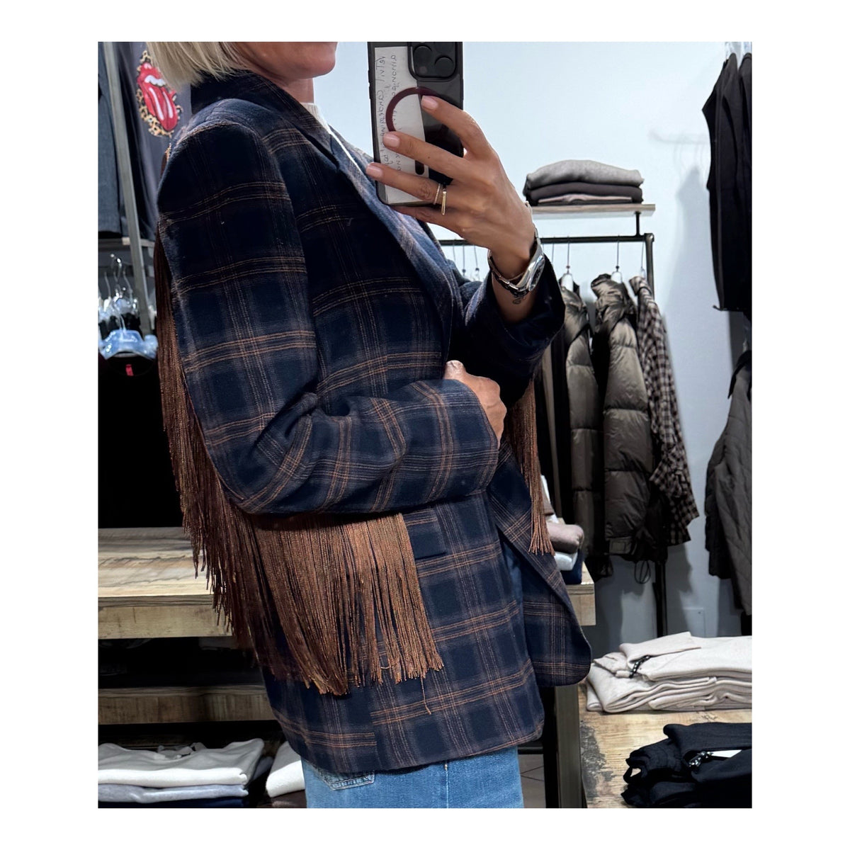 Blazer check frange - Tensione In