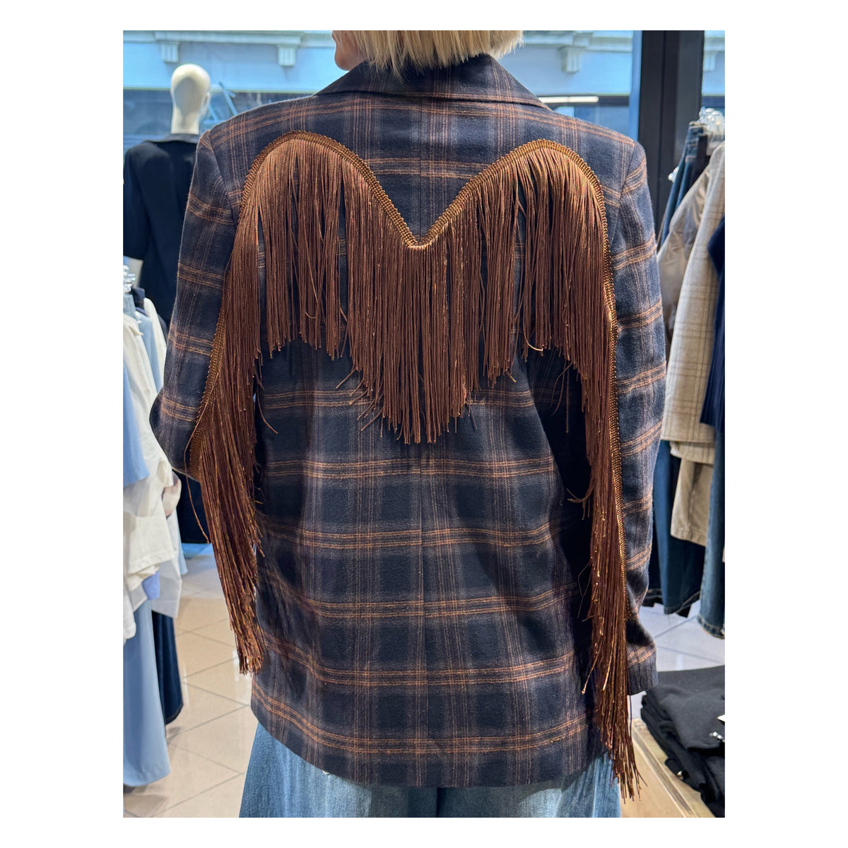 Blazer check frange - Tensione In