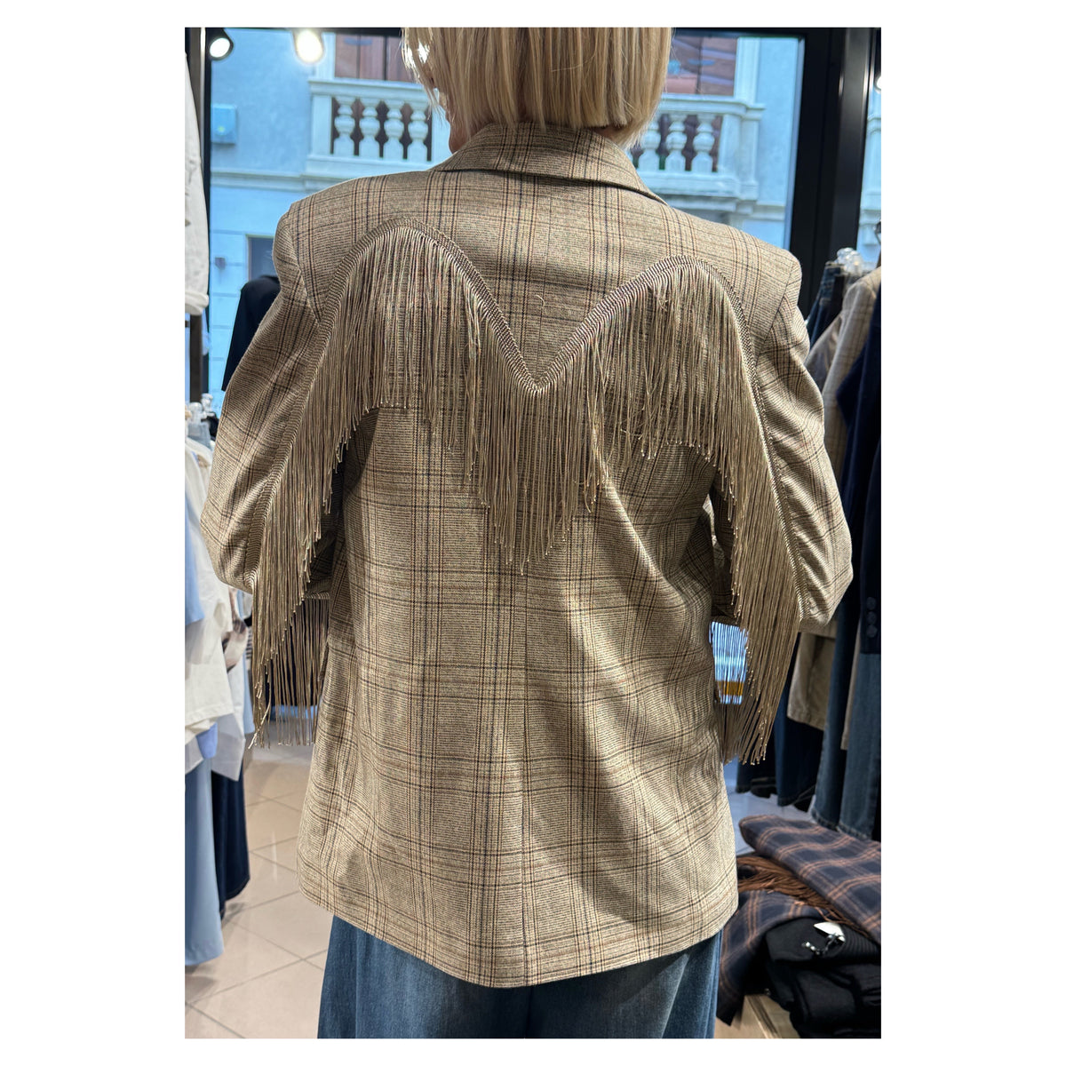 Blazer check frange - Tensione In