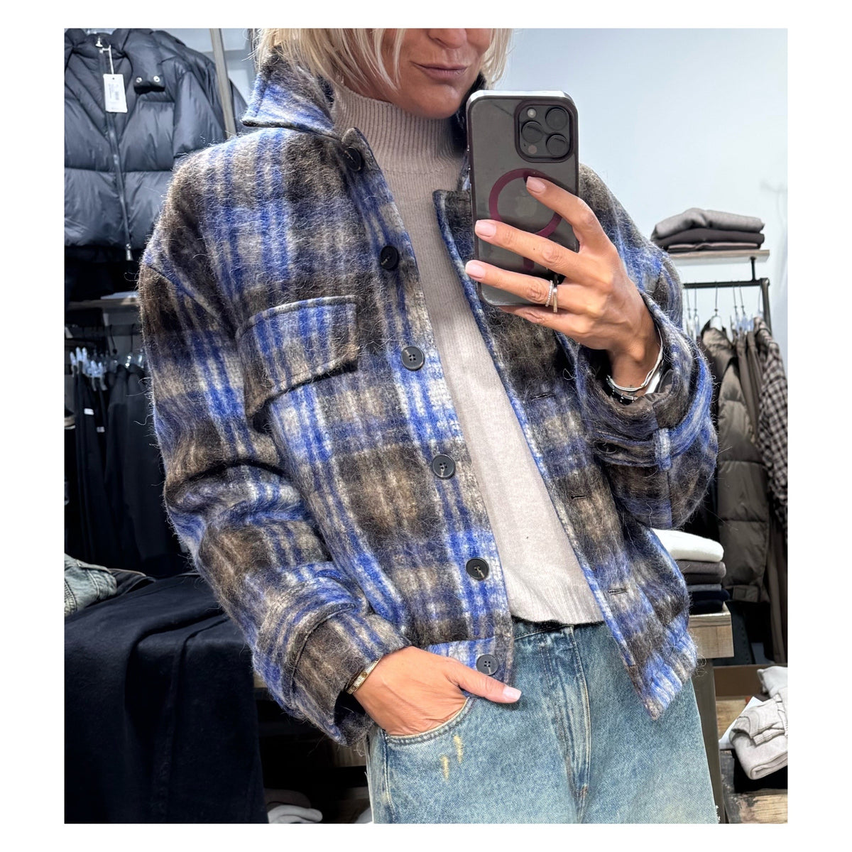 Bomber check misto lana - Haveone