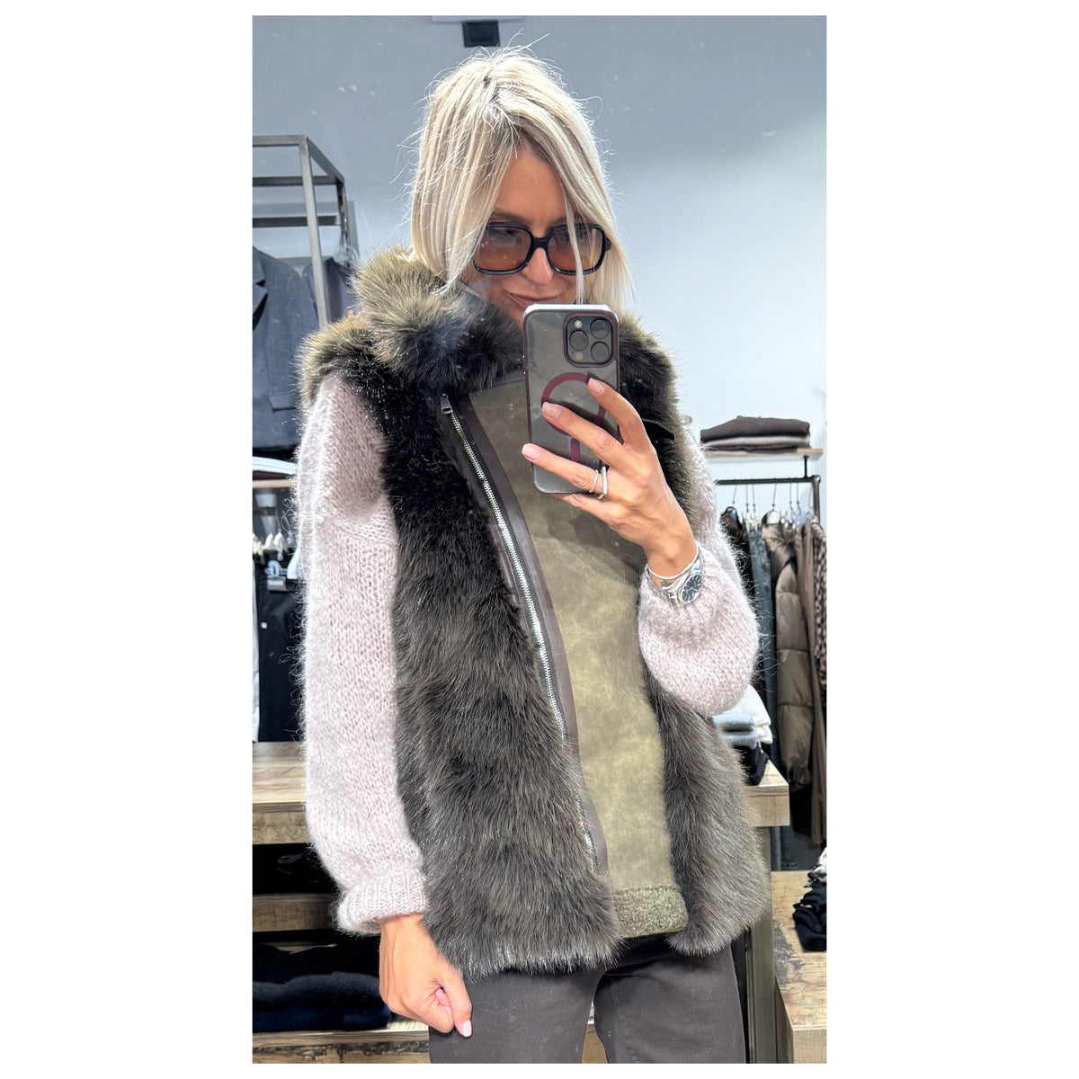 Gilet pelliccia e montone eco - Souvenir