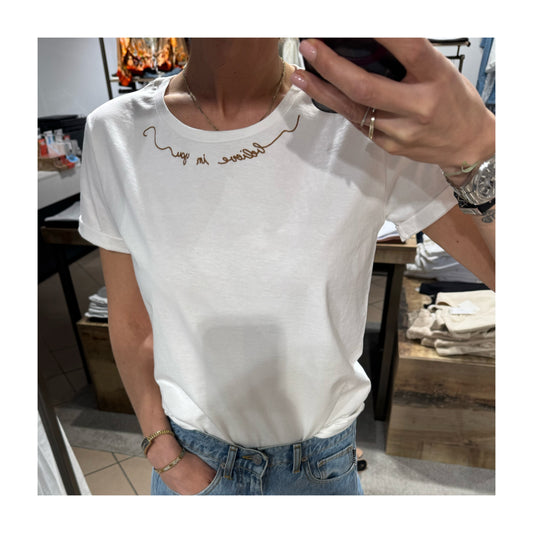T-shirt ricamo collo - Souvenir