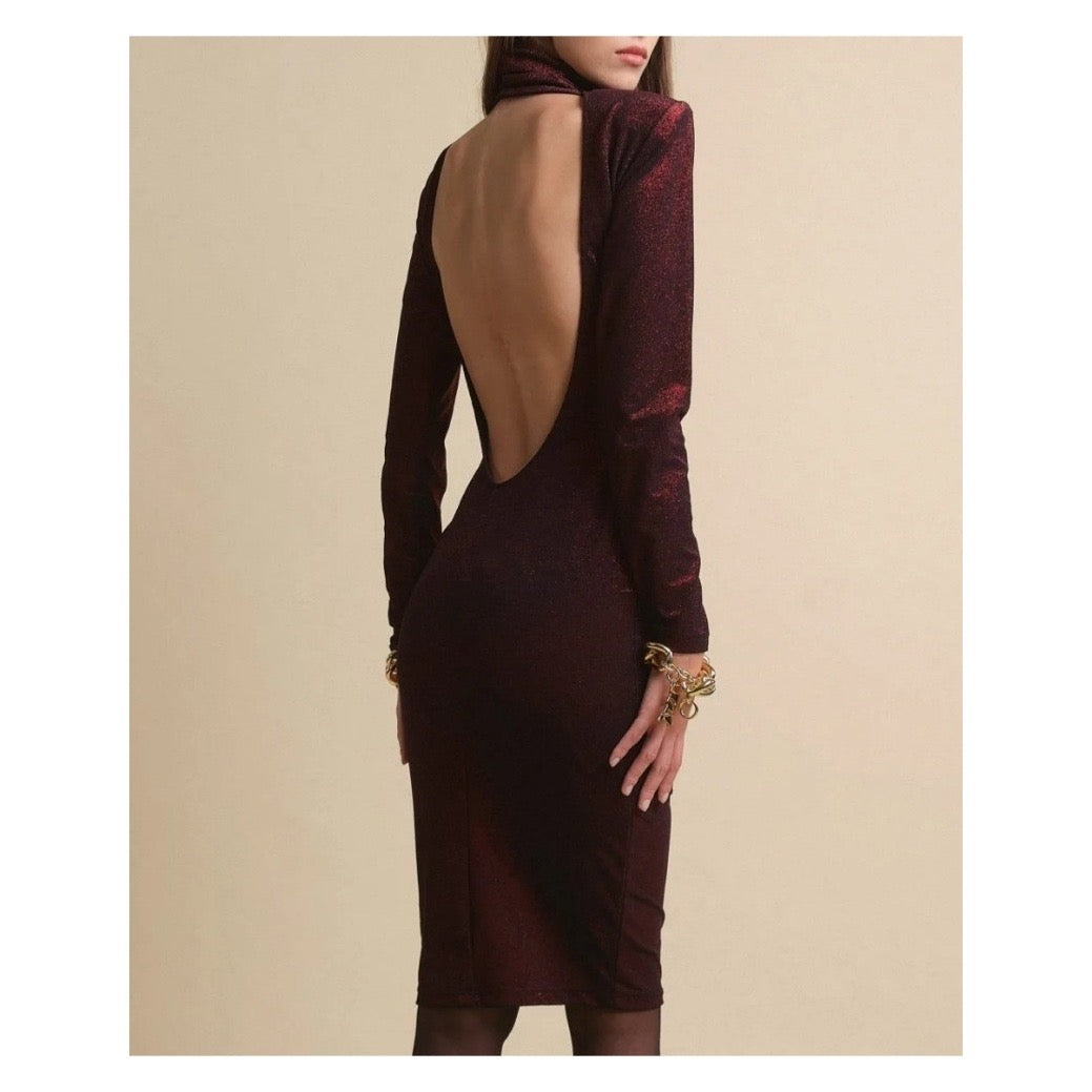 Abito tubino lurex scollo schiena - Matinee
