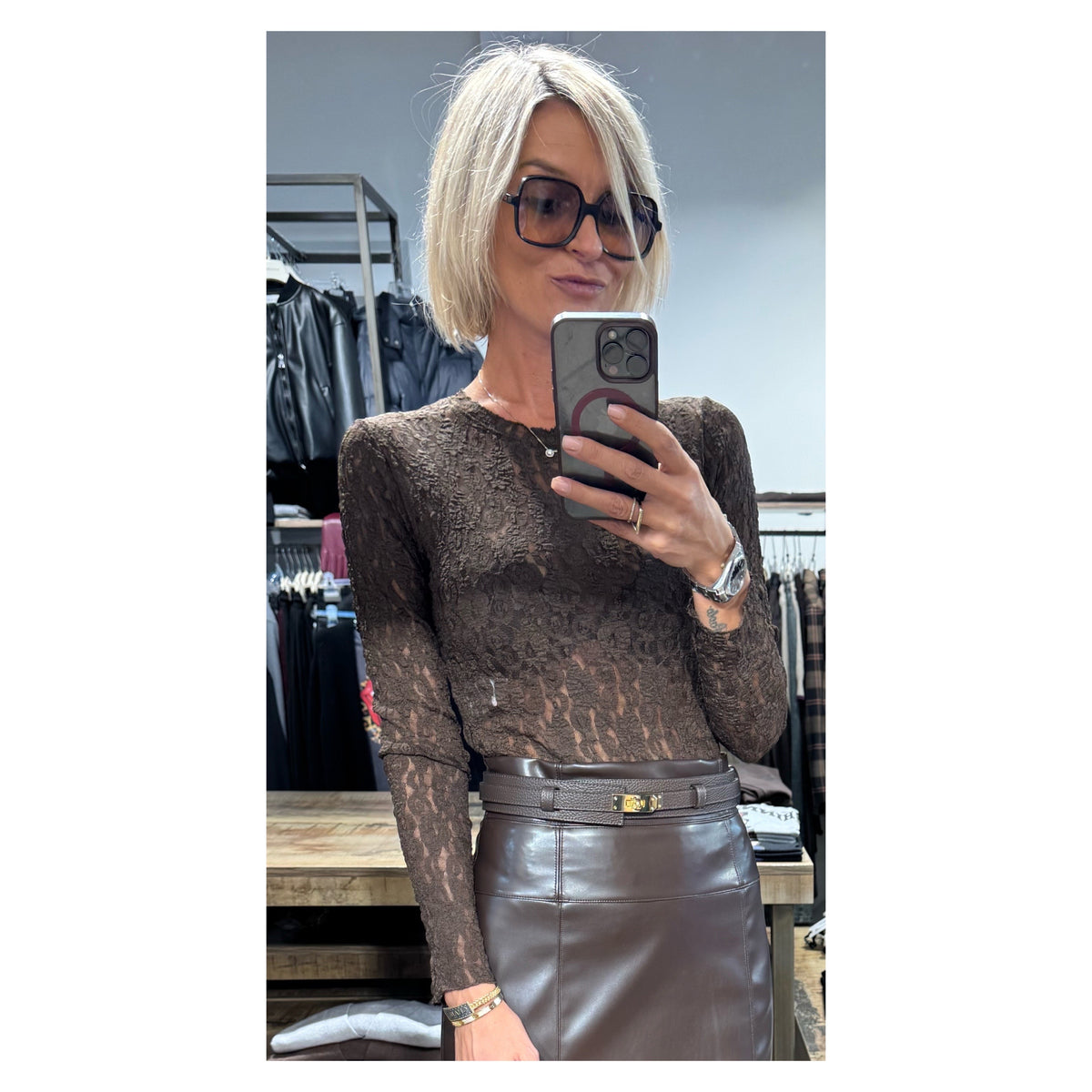 Body pizzo pizzo elasticizzato - Haveone