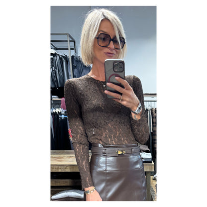 Body pizzo pizzo elasticizzato - Haveone