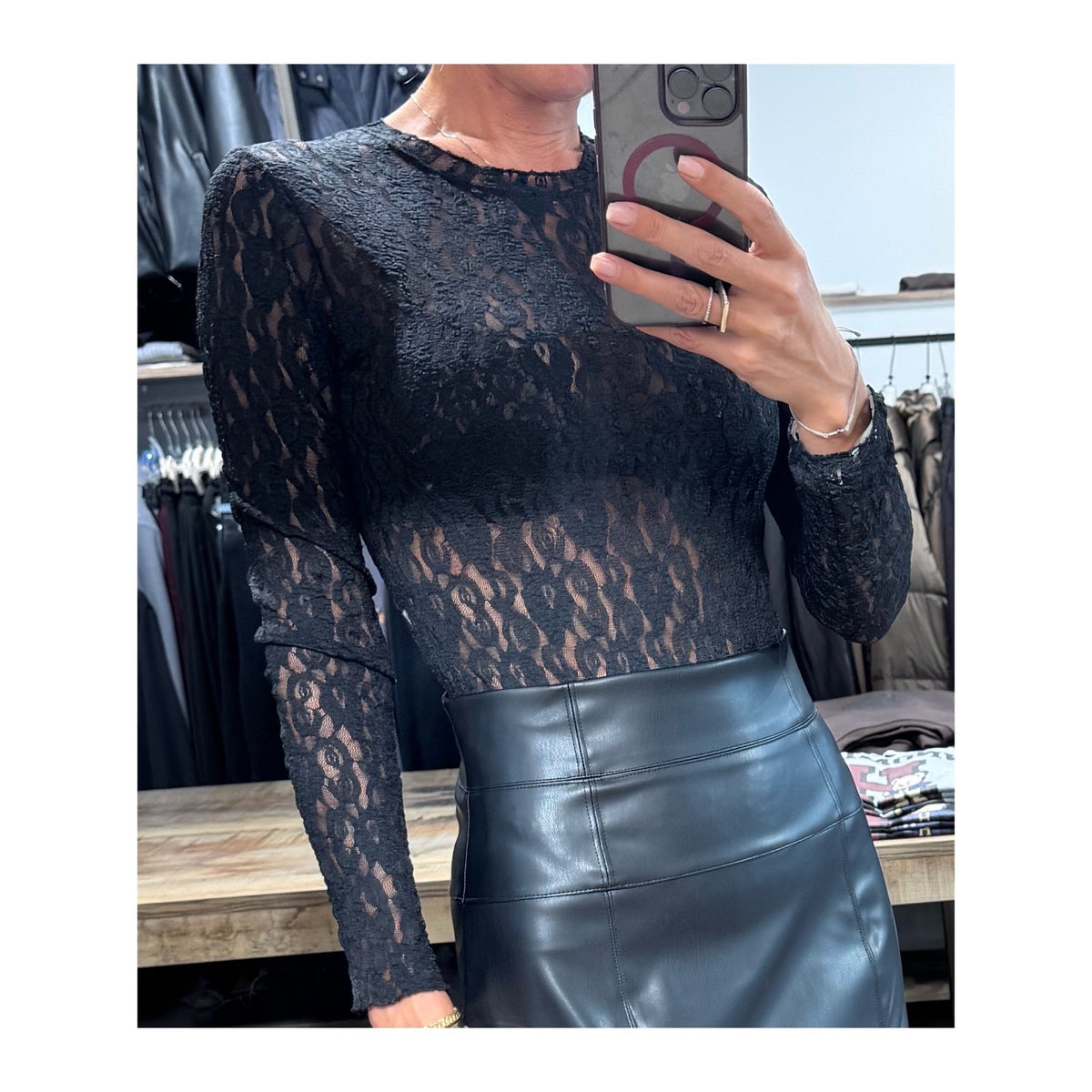 Body pizzo pizzo elasticizzato - Haveone