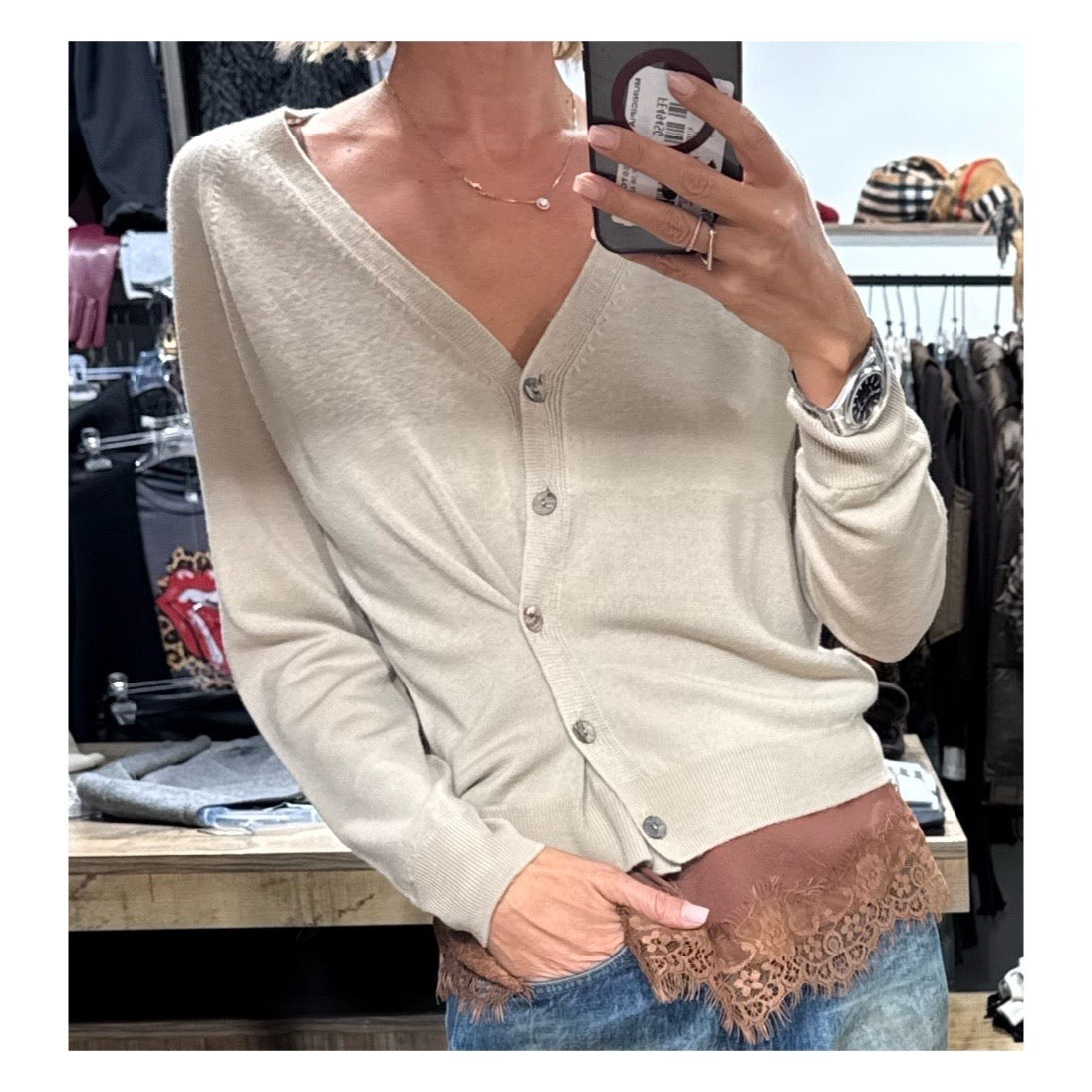 Cardigan 100% lana - Tensione In