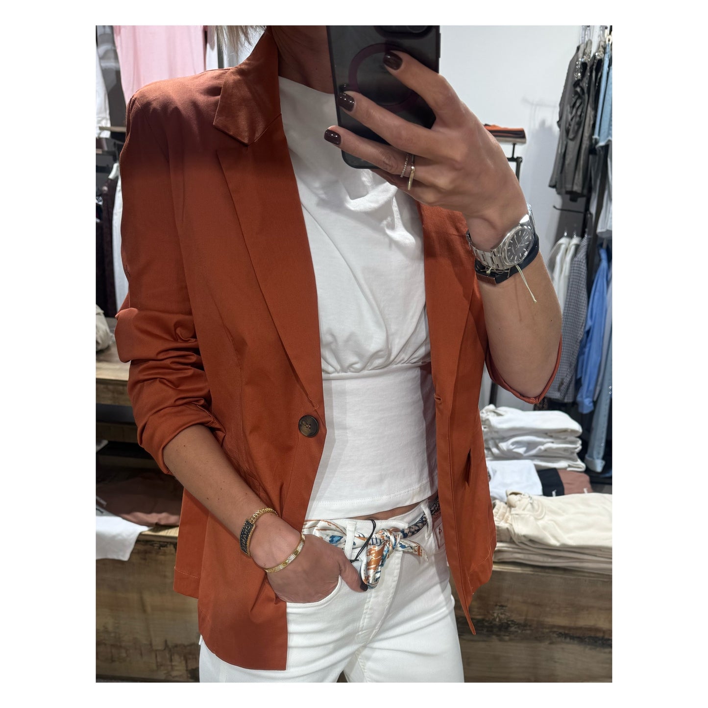 Blazer monopetto leggerissimo cotone - Souvenir